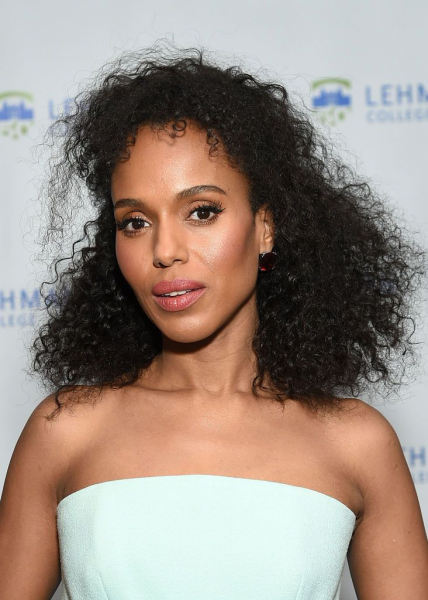 Kerry Washington half-up, half-down natural hair