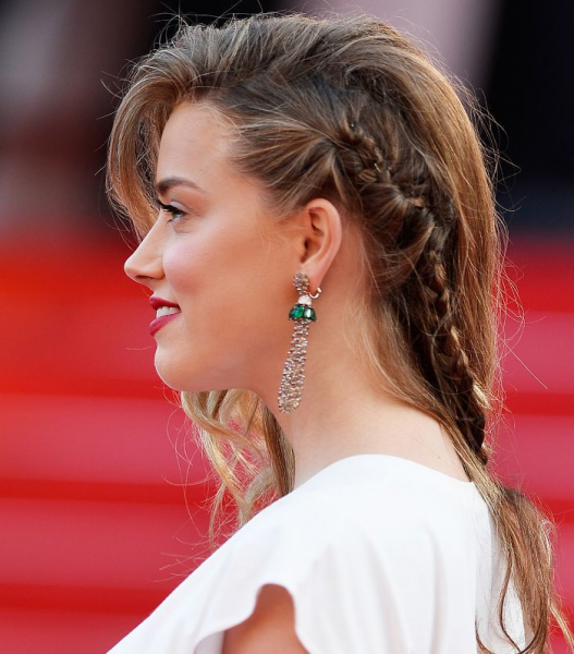 Amber Heard Side Braid