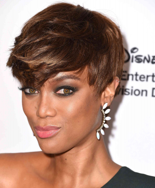 Tyra Banks - Long Pixie Cut