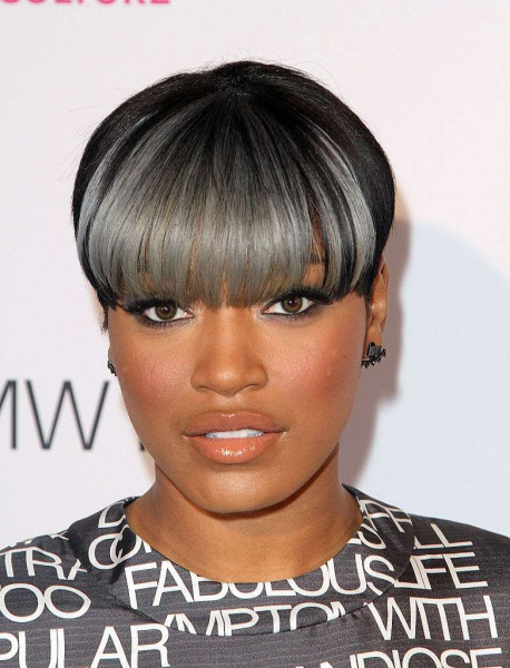 KeKe Palmer gray mushroom cut