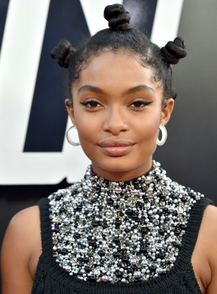 Yara Shahidi wearing bantu knots